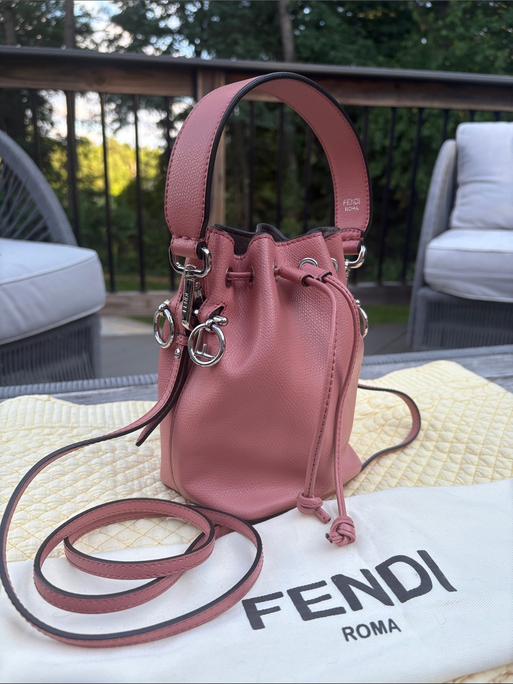 Fendi Rose Pink Mon Tresor Leather Mini
